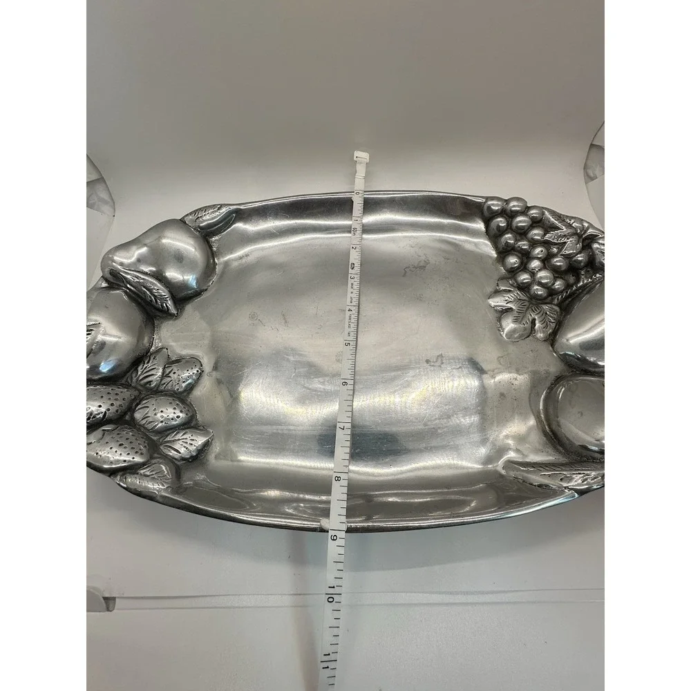 Vari Disenos Ismael Valenzuela Romo Pewter‎ Serving Tray Guadalajara Mexico